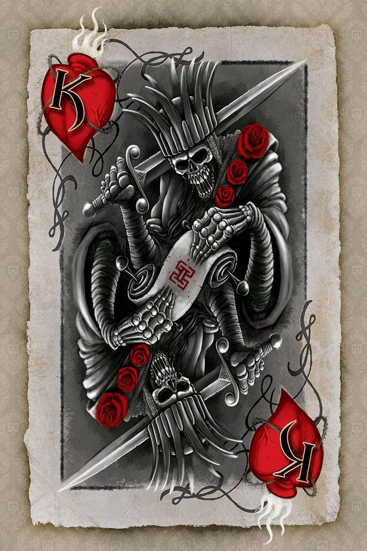 king of hearts card tattoo
