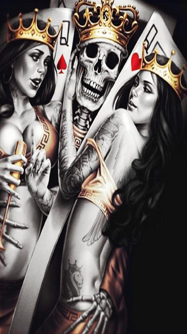 Download King N Queens Cards Wallpaper free for mobile