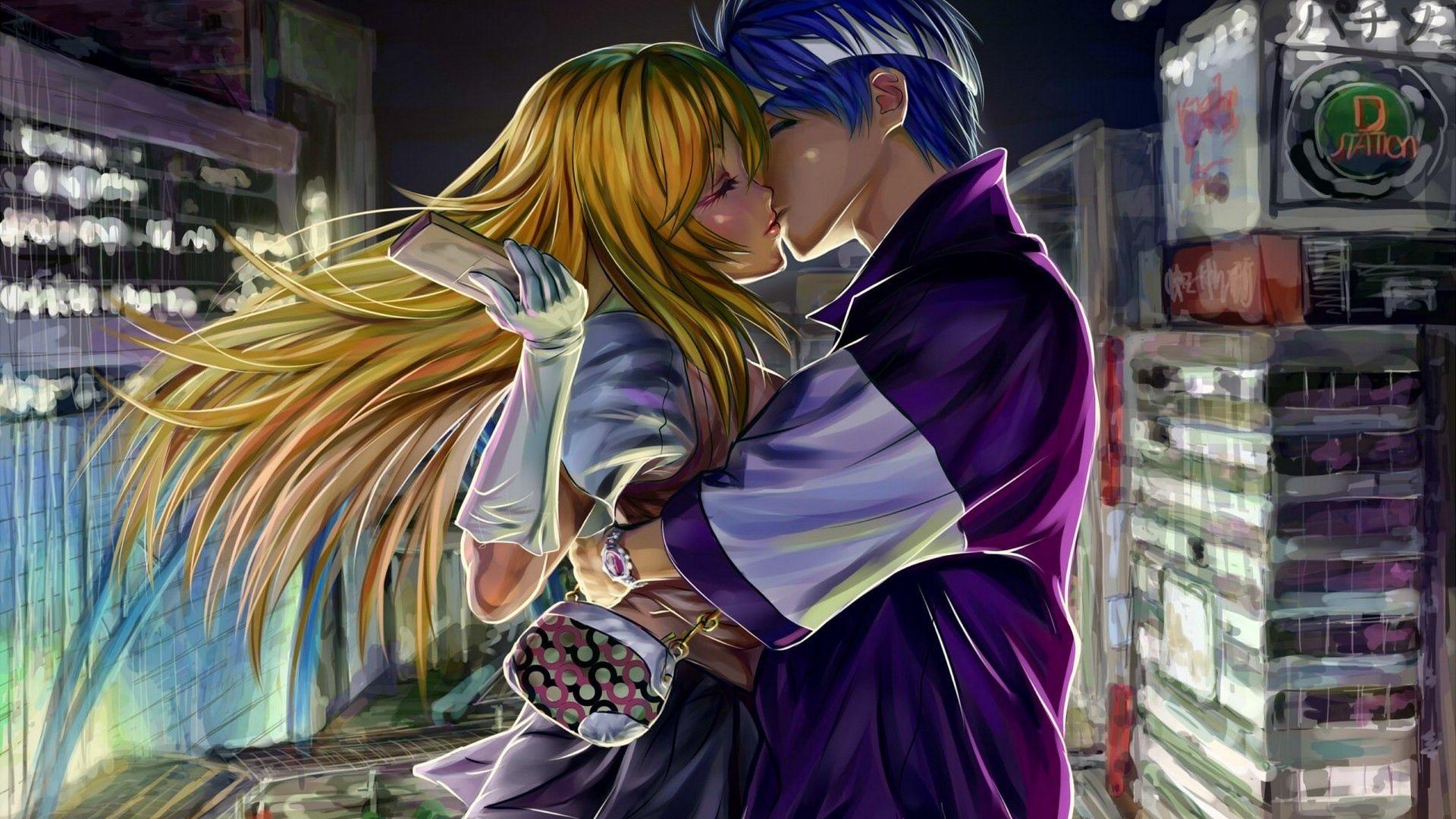 Anime Kissing Drawing Wallpapers - Wallpaper Cave