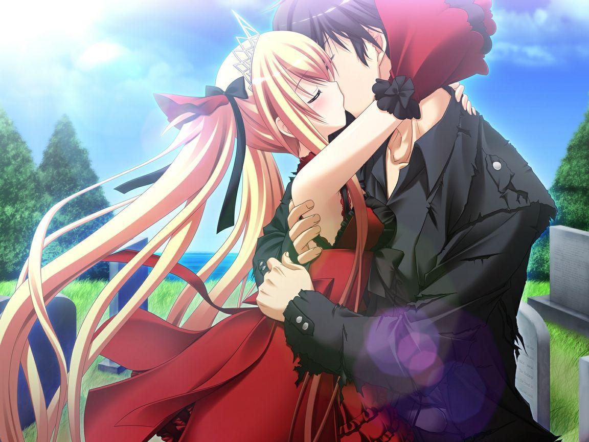 Cute Anime Couple Kissing Wallpapers - Wallpaper Cave