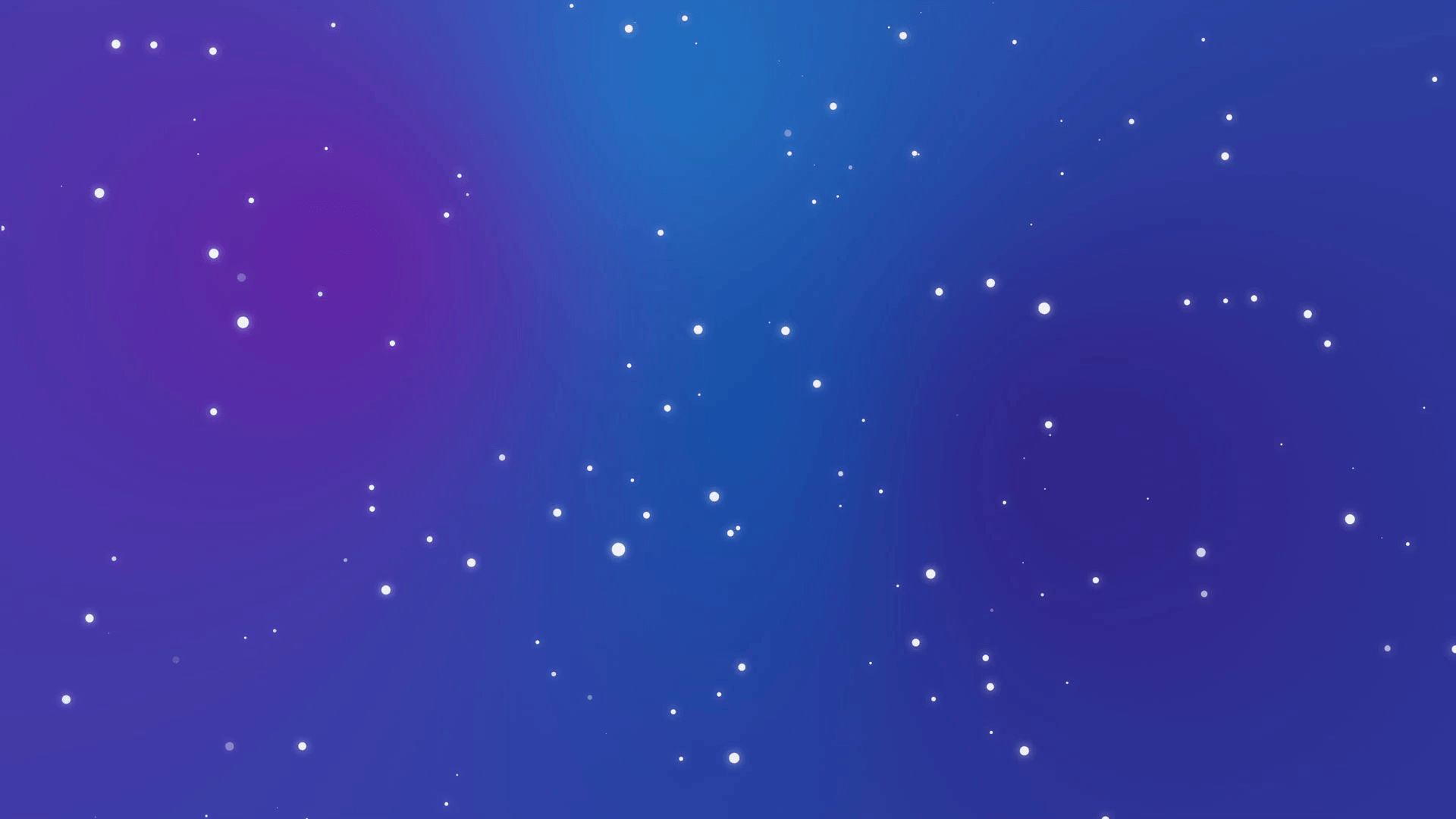 Galaxy night sky animation with shining light particle stars