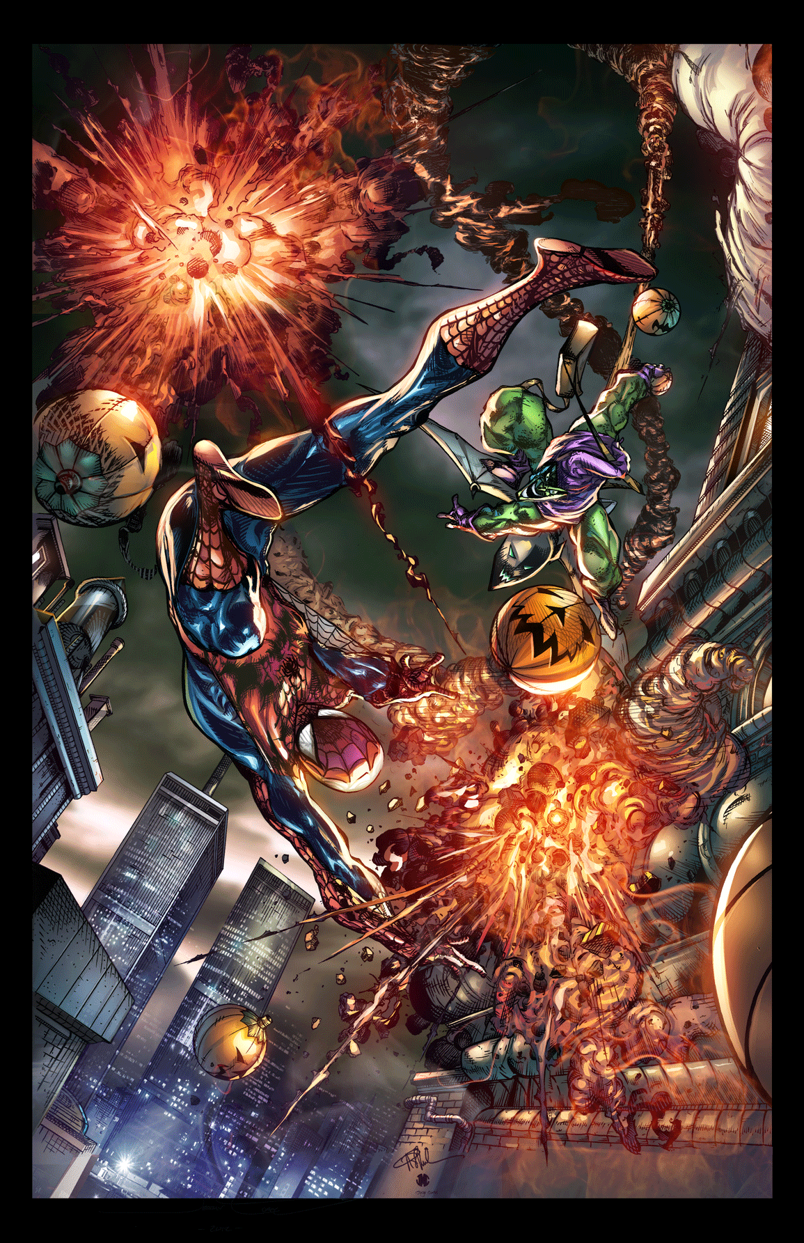 Spider Man Vs Green Goblin 11x17 Print