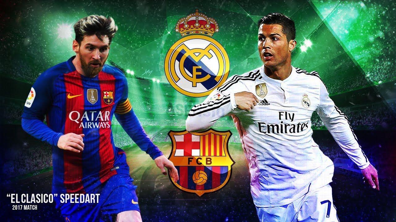 El Clasico HD Image Speedart VS Messi Background