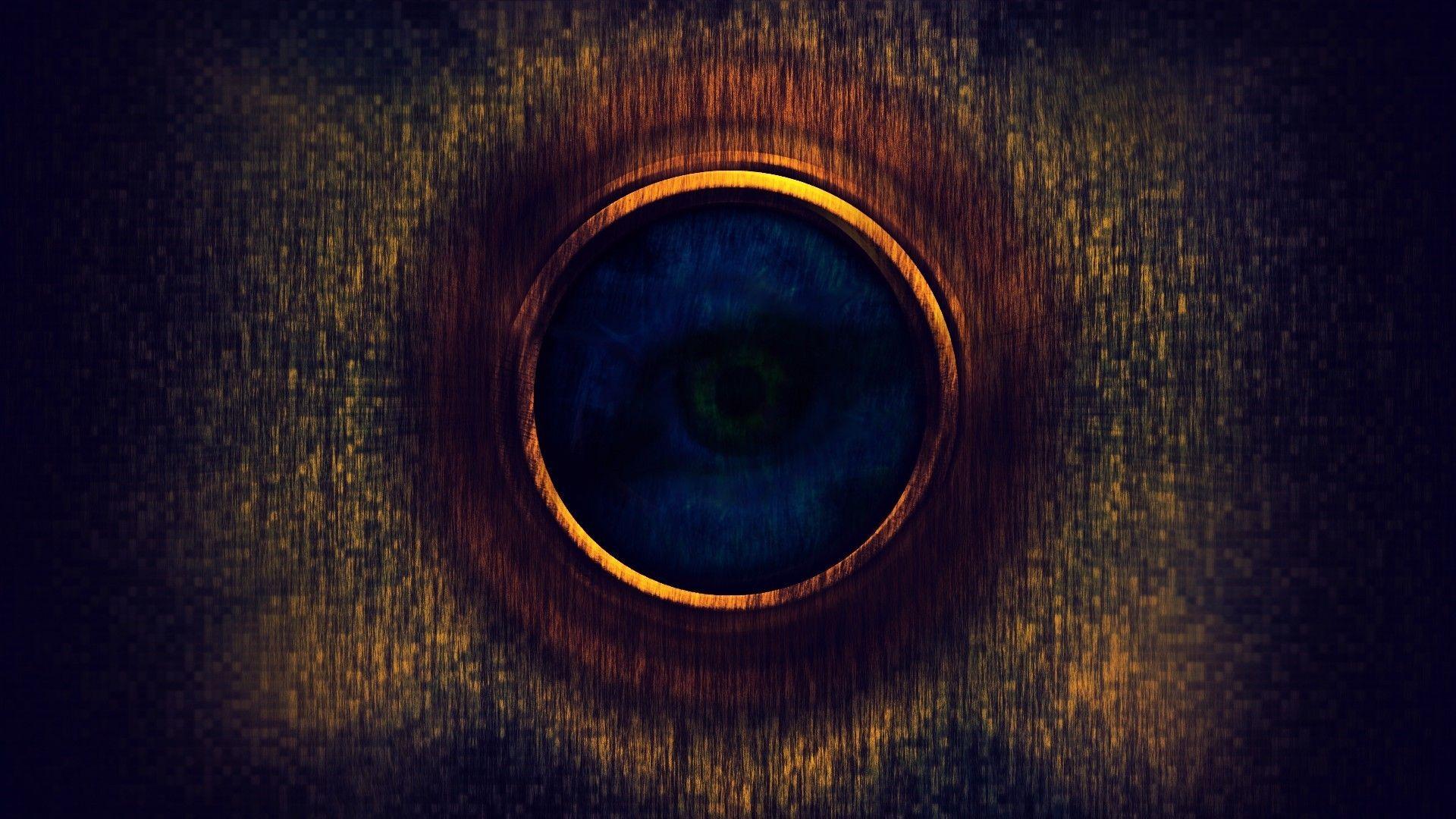 Blue circles colors eyes mysterious wallpaper