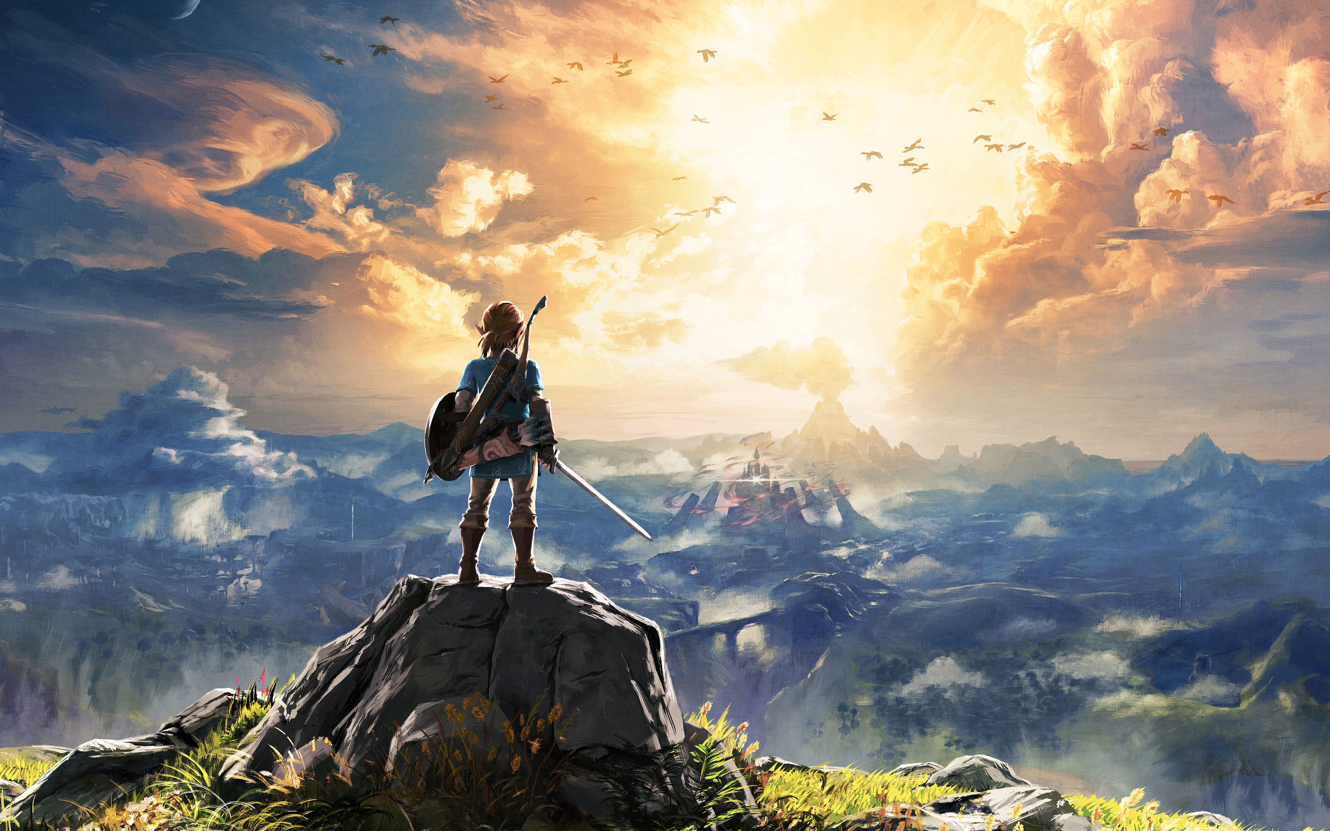 The Legend of Zelda Breath of the Wild 4K Wallpaper. HD Wallpaper