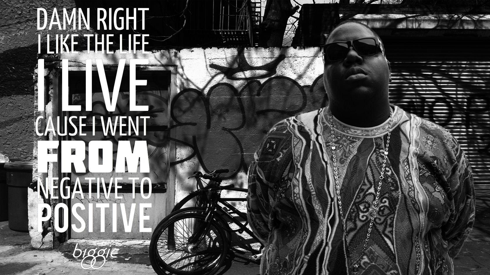 Biggie Smalls Negative to Positve Wallpaper