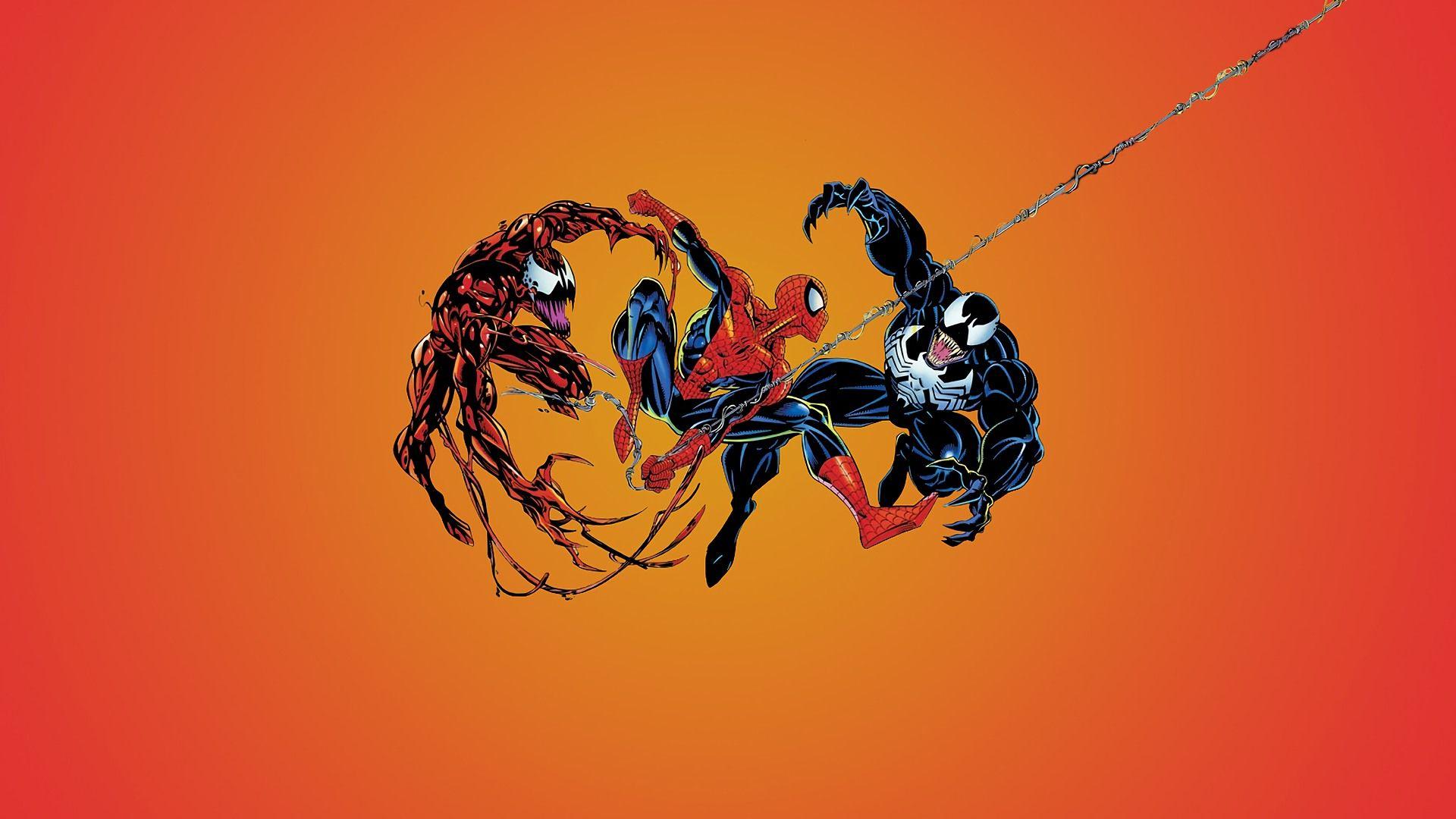 Spider Man Vs Carnage And Venom Marv. Wallpaper