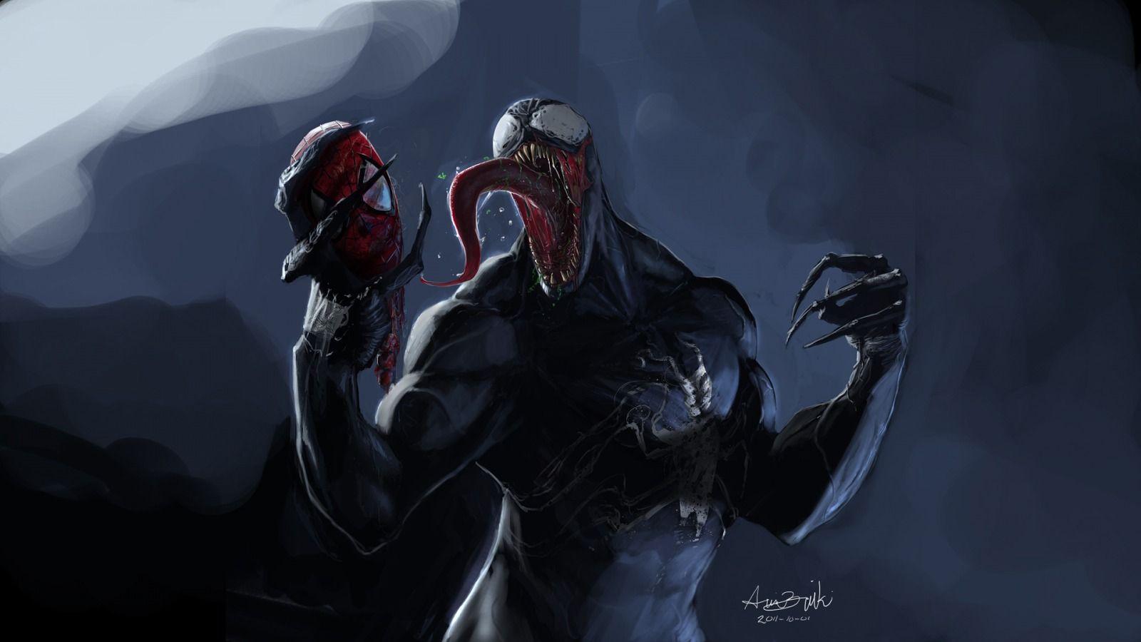 Venom - Spider Man - art (beautiful picture) / funny picture