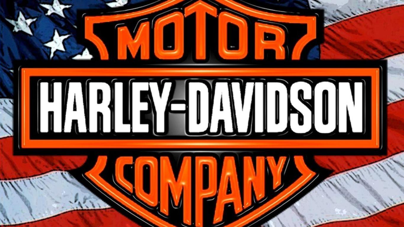 Harley Davidson Logo Flag