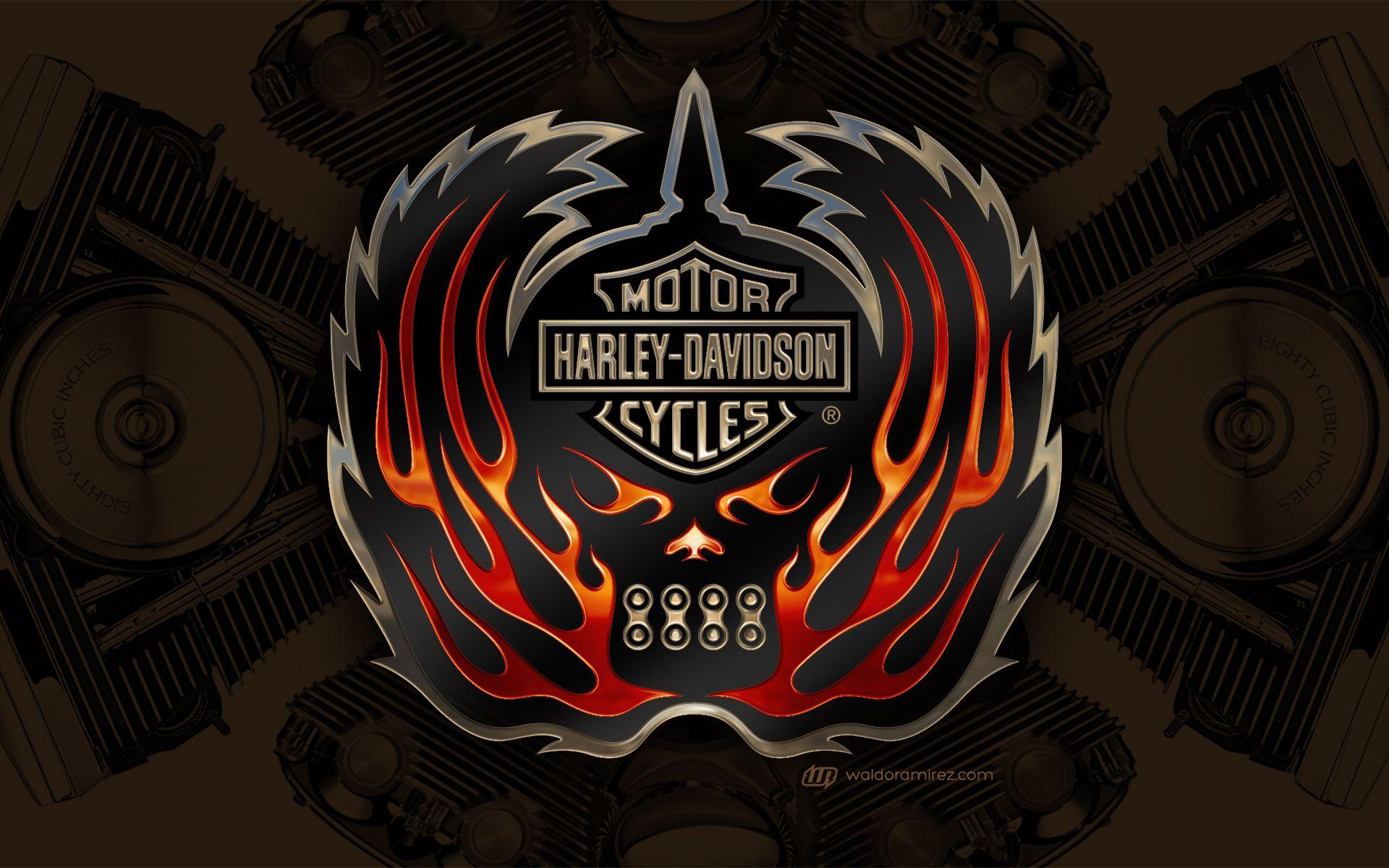 Harley Skull Wallpaper