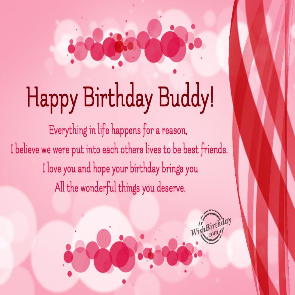 Happy Birthday Buddy Image
