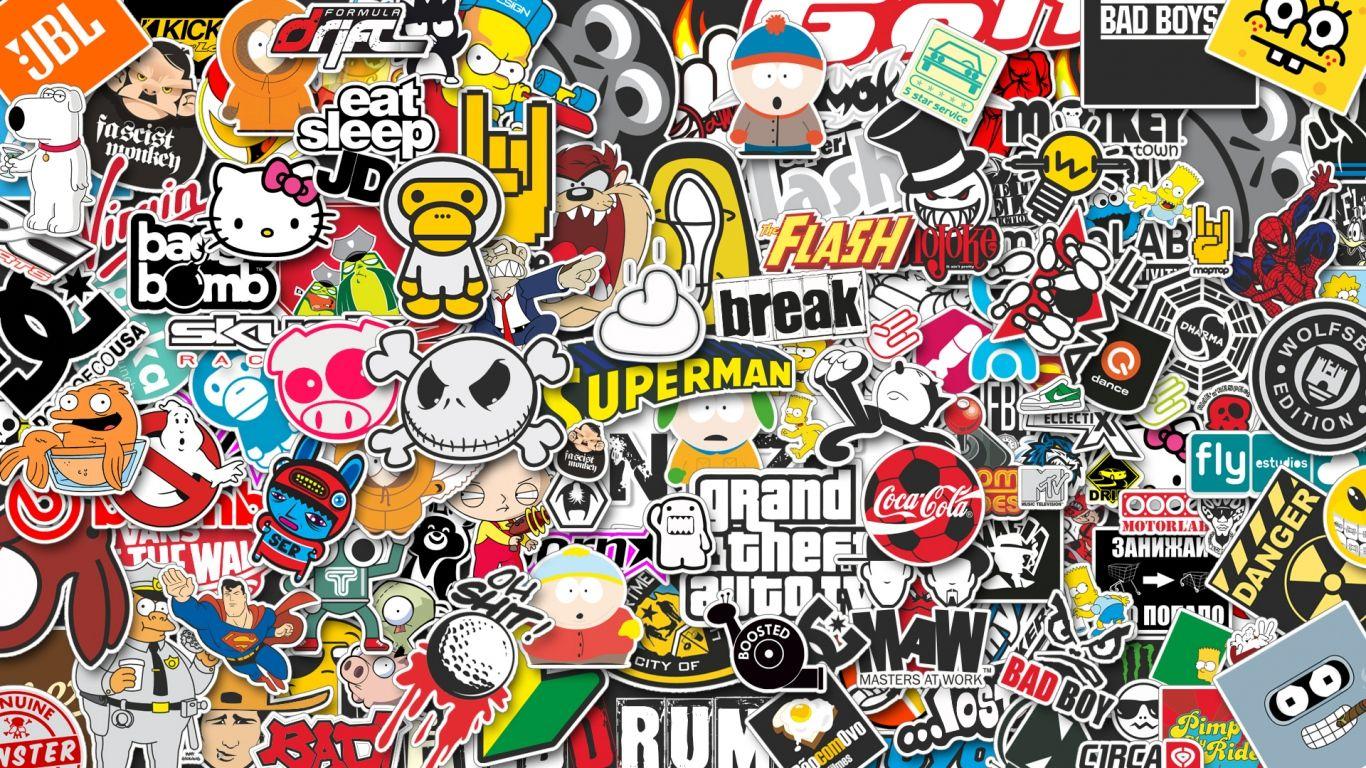 Download HD JDM Stickers Logos Collection Wallpaper