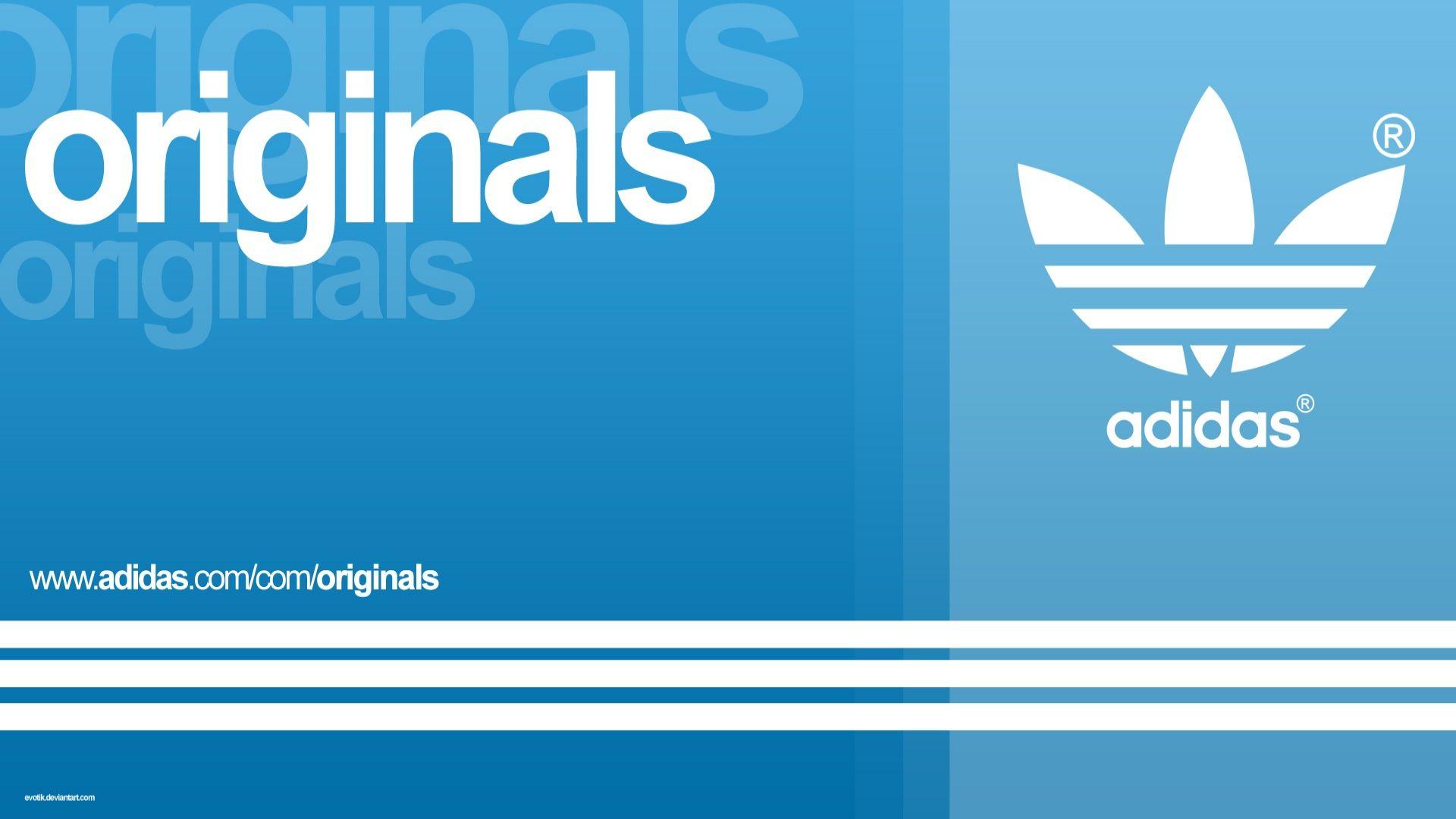 Blue Adidas Originals Logo Wallpaper Wallpaper