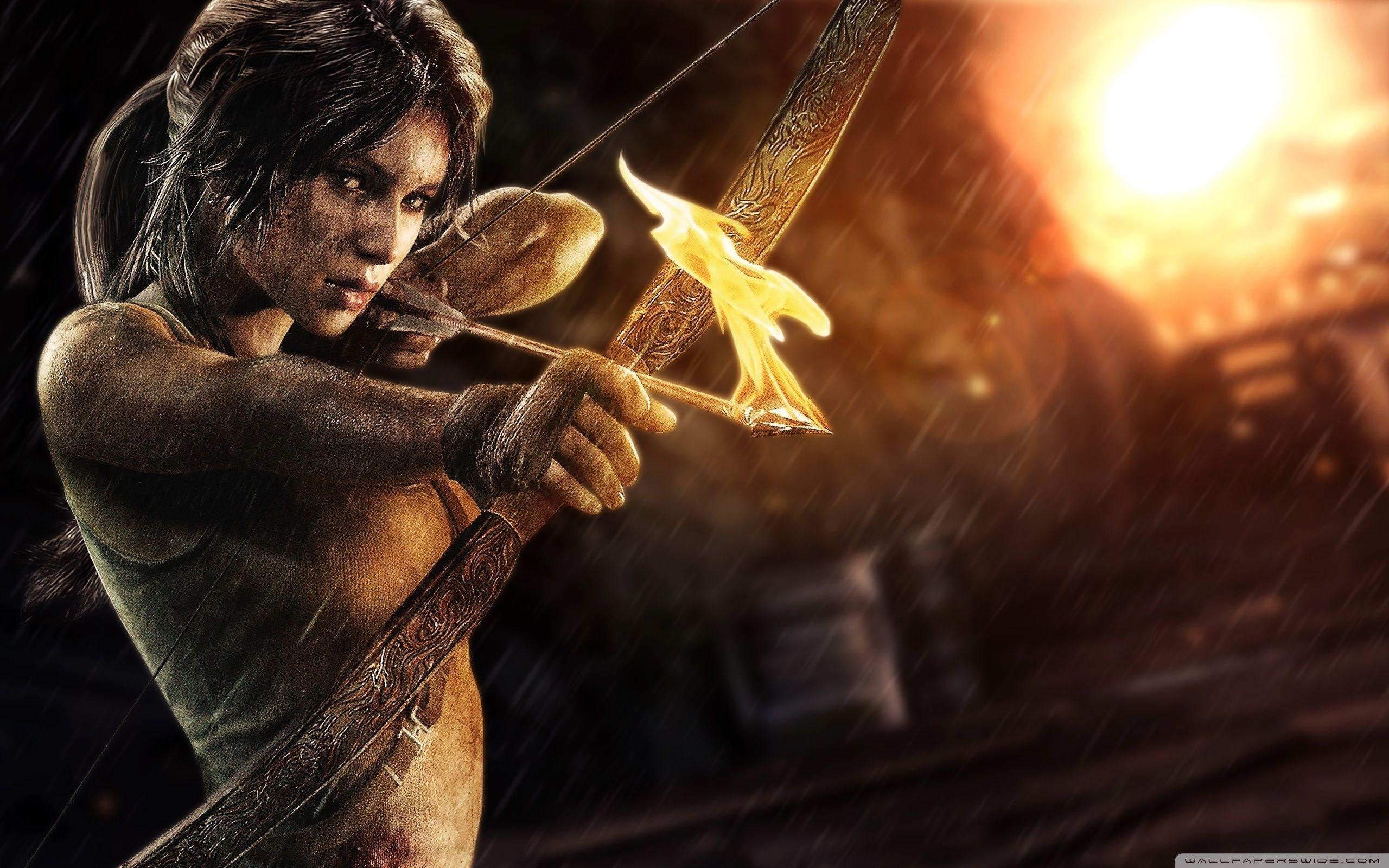 Lara Croft Bow and Arrow ❤ 4K HD Desktop Wallpaper for 4K Ultra HD