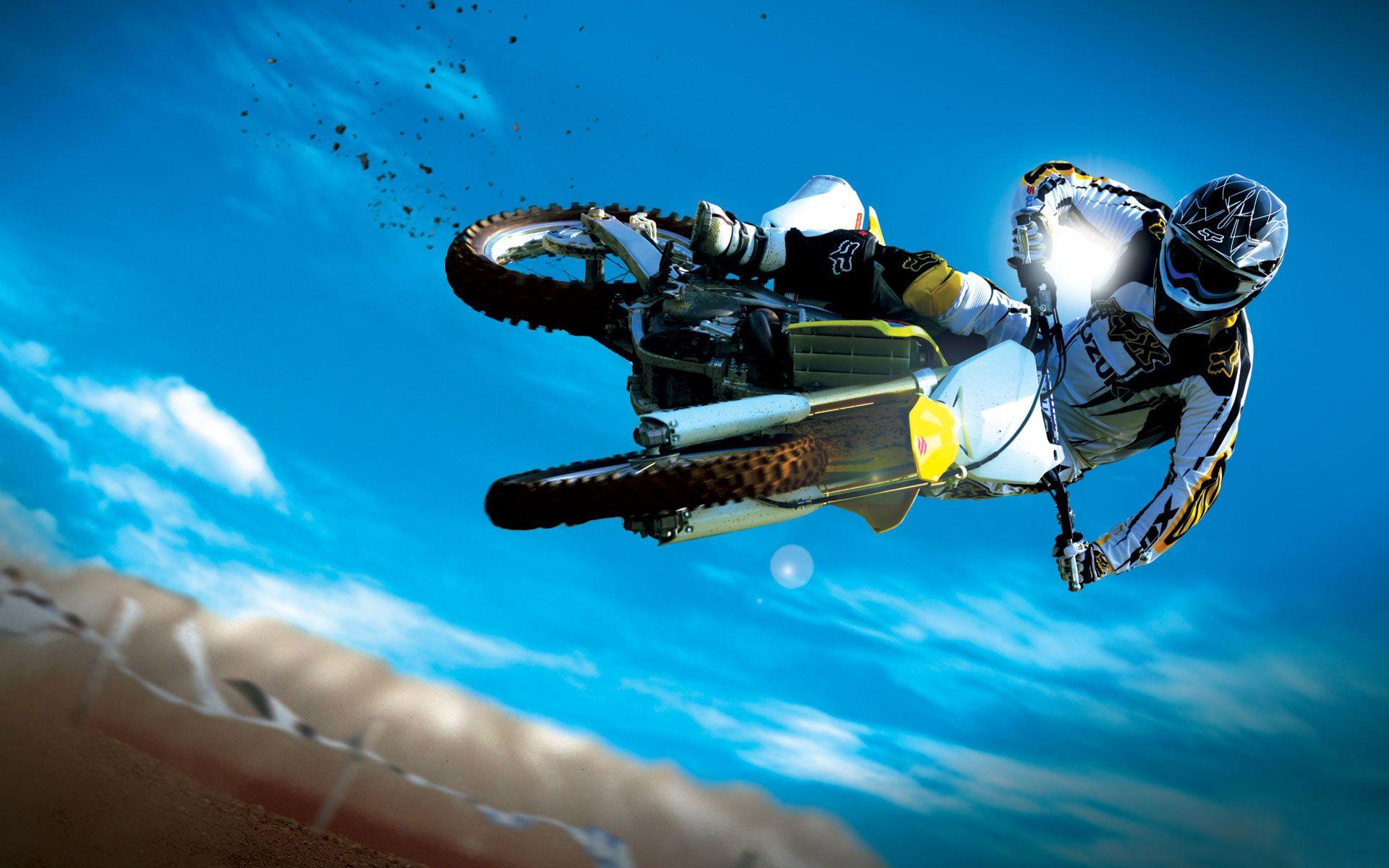 Amazing Motocross Bike Stunt Wallpaper