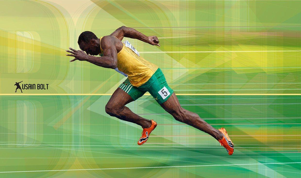 Usain Bolt Pose Background