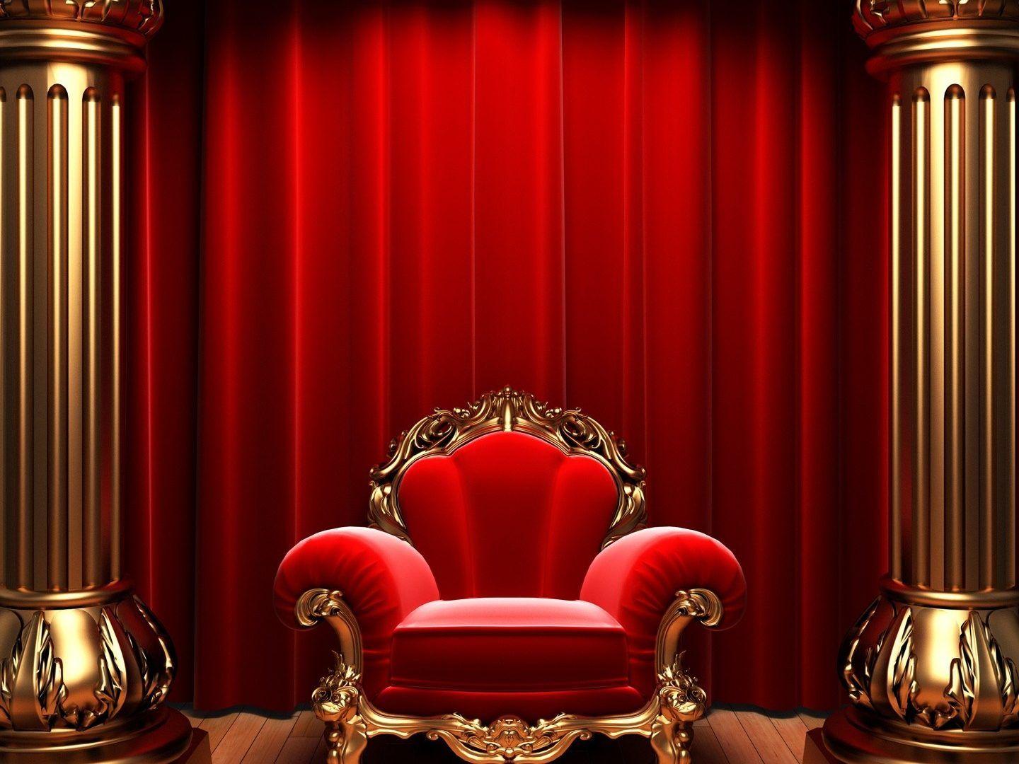 Other: Chair Kings Gold Royal Red Wallpaper For Desktop for HD 16:9