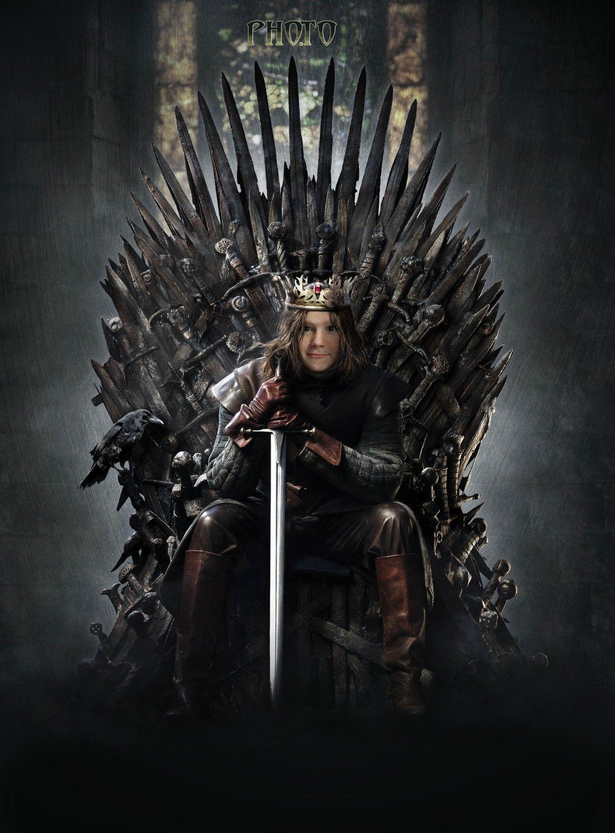 Sit on the iron throne with Game of Thrones face montage