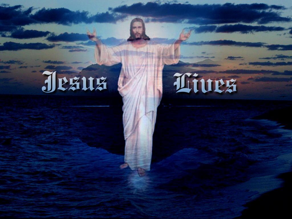 Christian Graphic: Jesus Lives Wallpaper