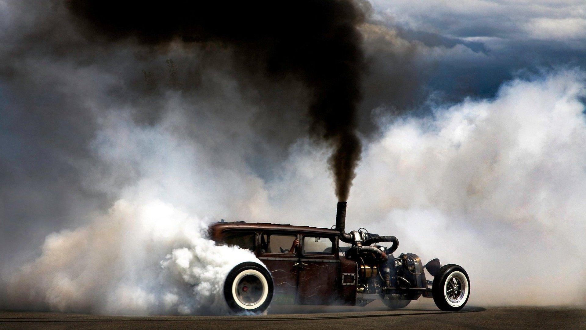 smoke, Car, Burnout Wallpaper HD / Desktop and Mobile Background