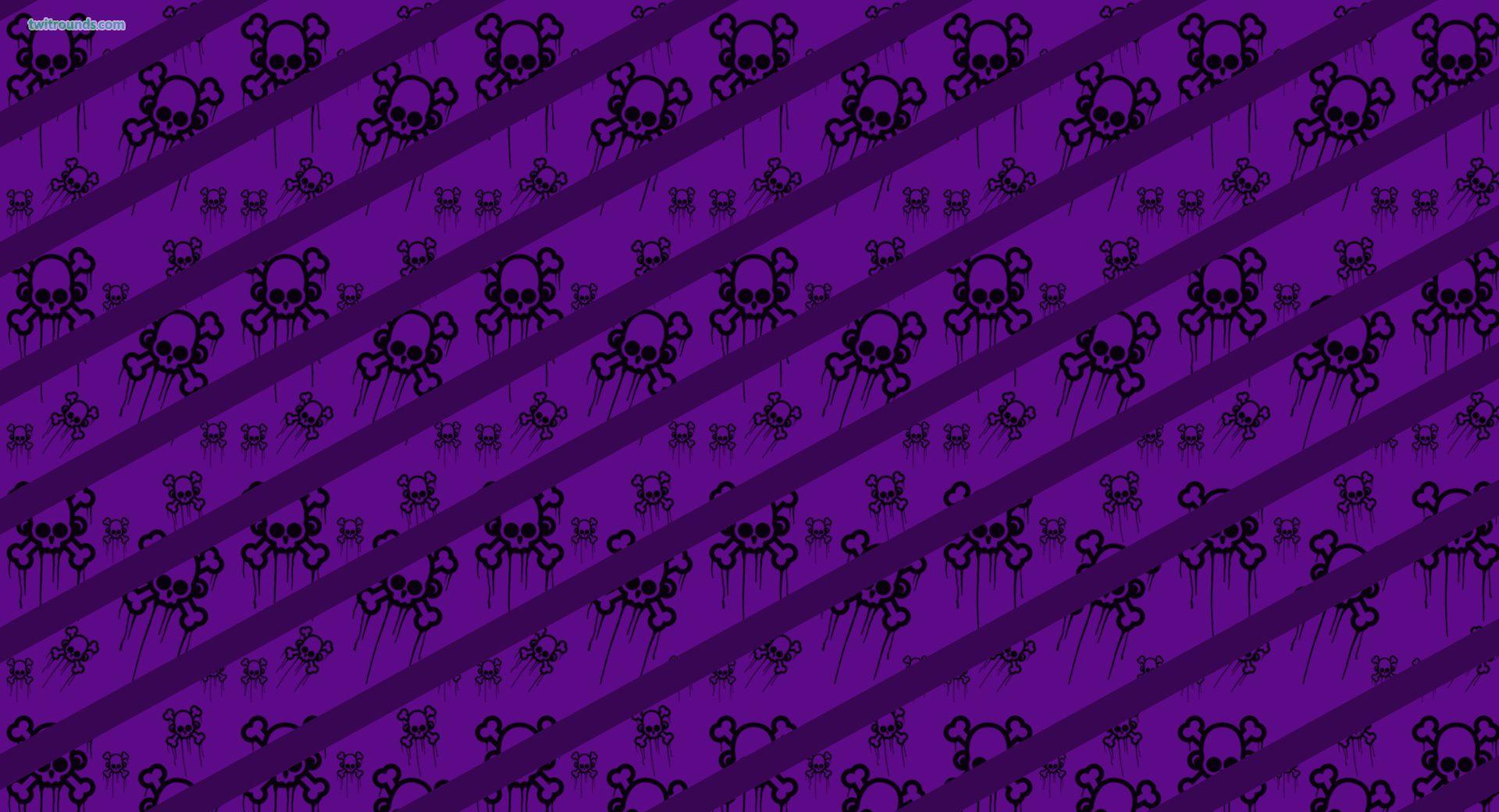 Purple small skulls Fabric  Spoonflower