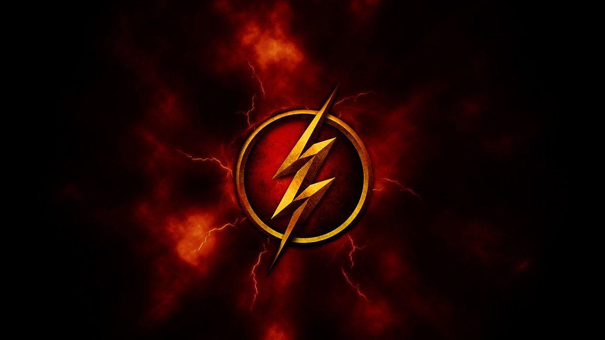 Red and Gold Flash Logo Wallpaper 1920x1080