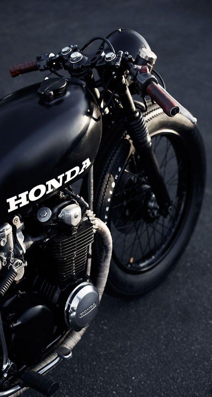 Black Honda cafe racer iPhone Wallpaper
