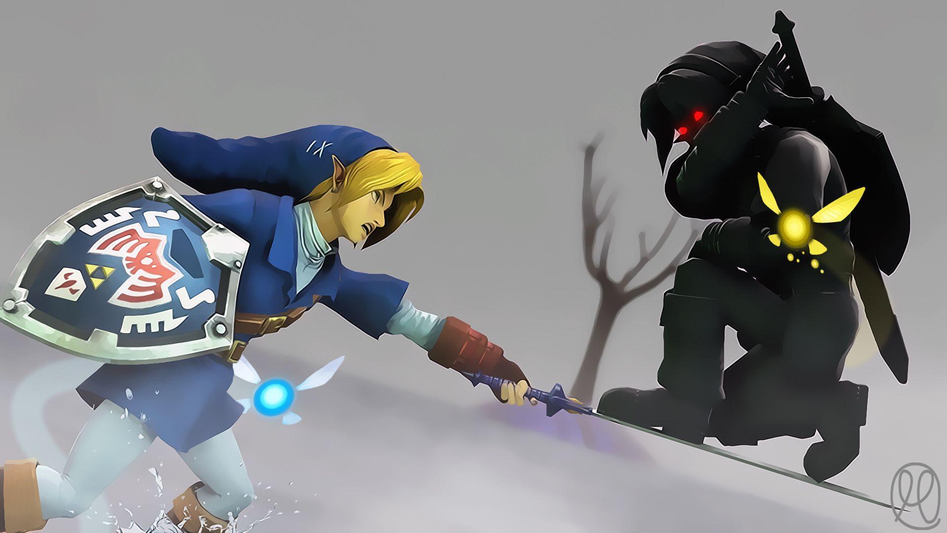 Link Vs. Dark Link By Outback Charizard