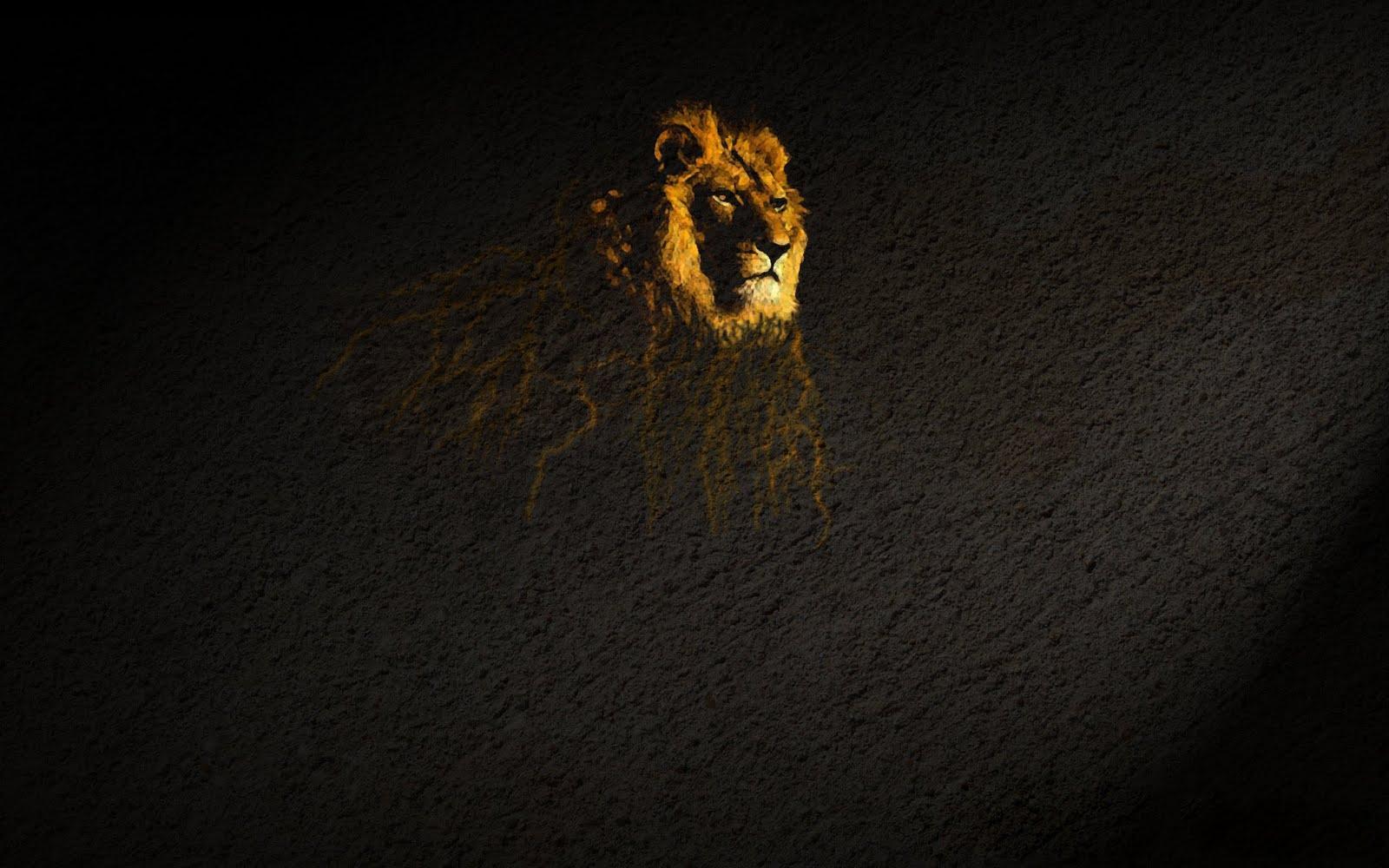Black lion photo wallpaper