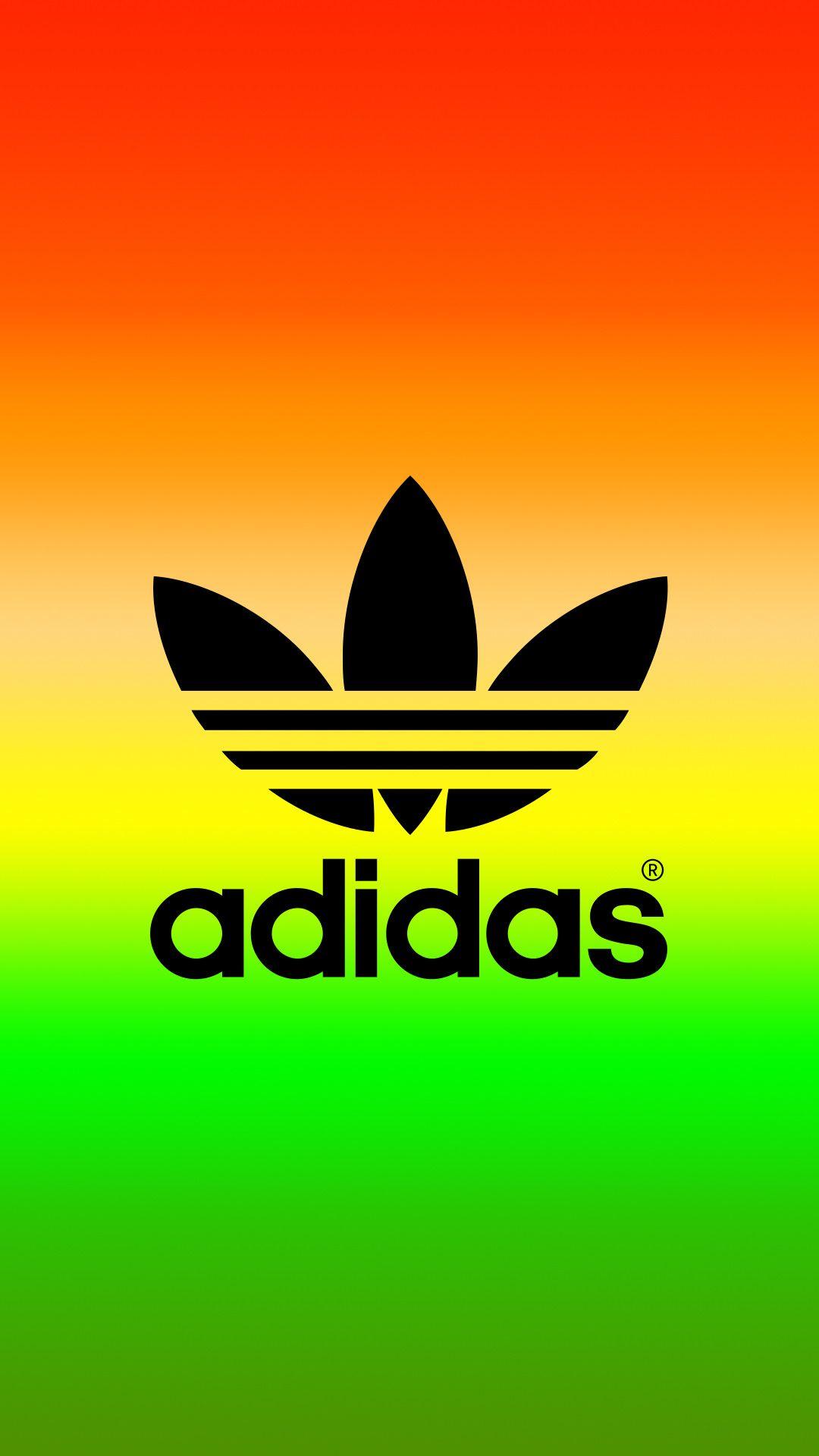 adidas Logo Rasta Color iPhone Wallpaper. ((($Река$)))!