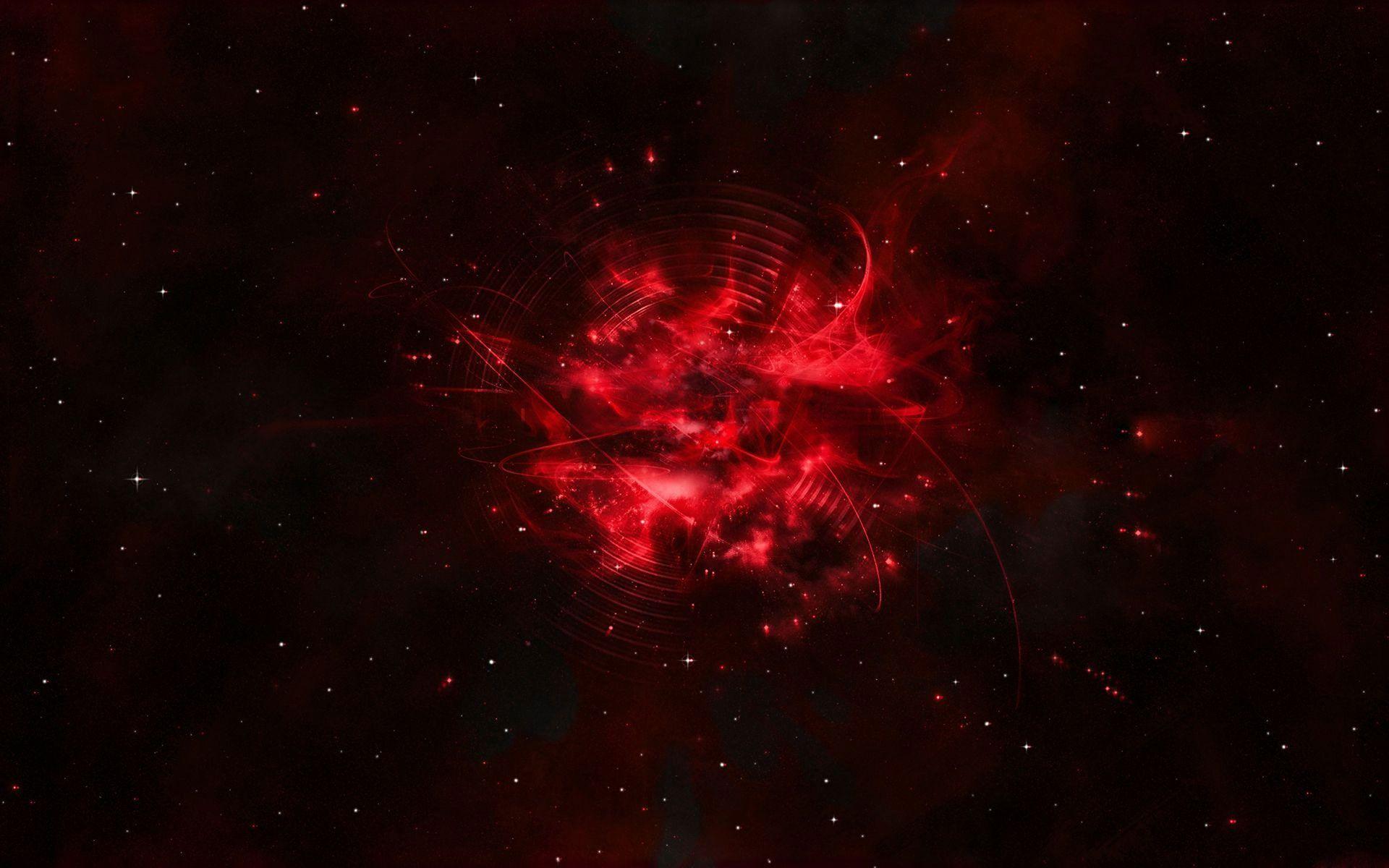 red and black space wallpaper