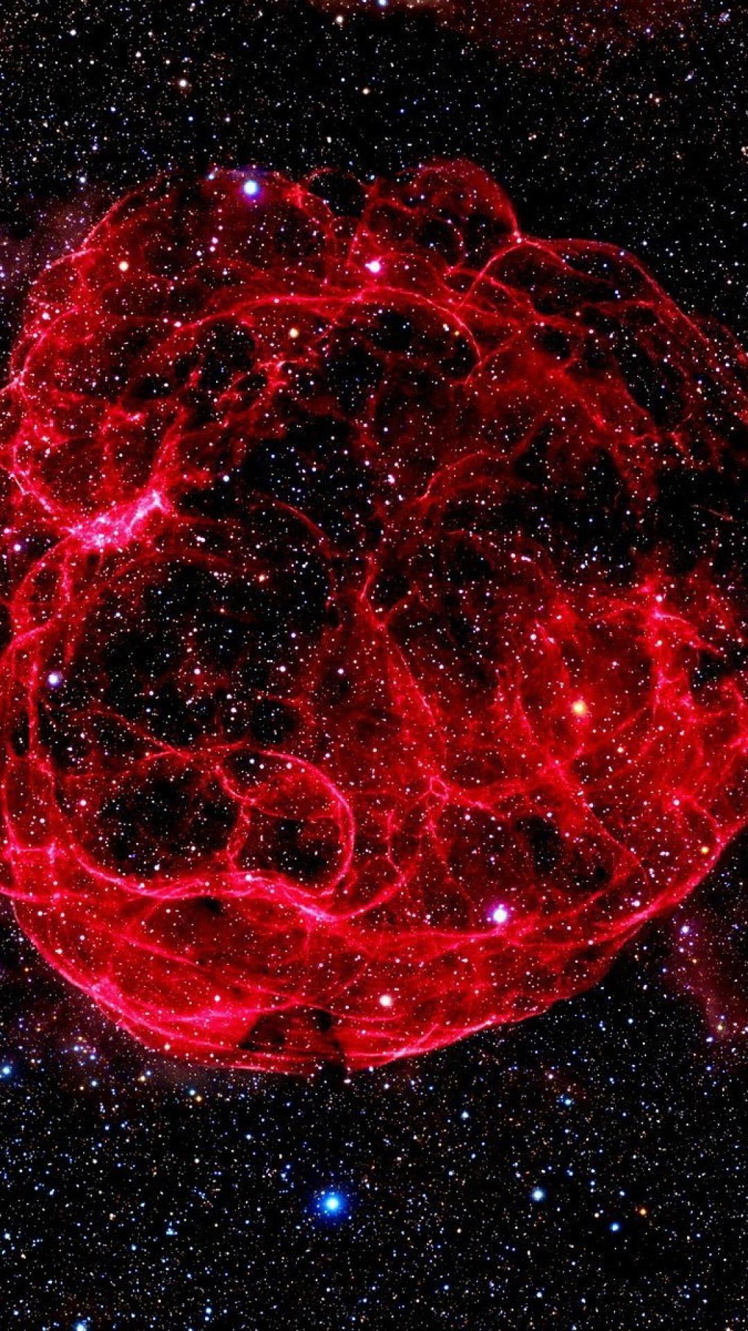 red galaxy wallpaper iphone