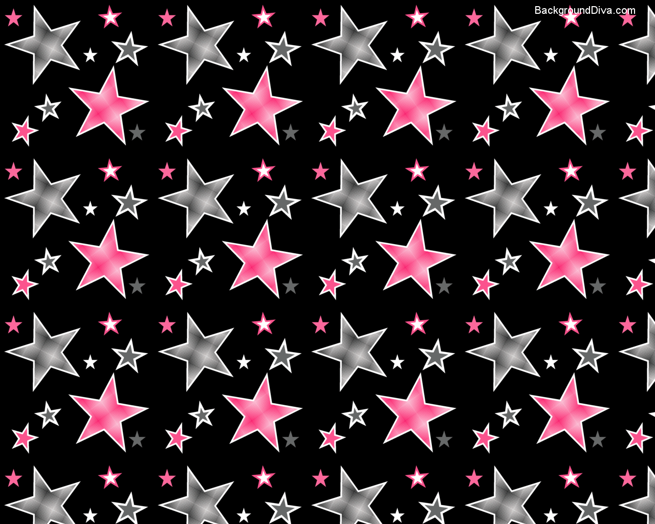 The Pic Wallpaper: Hot pink and black stars