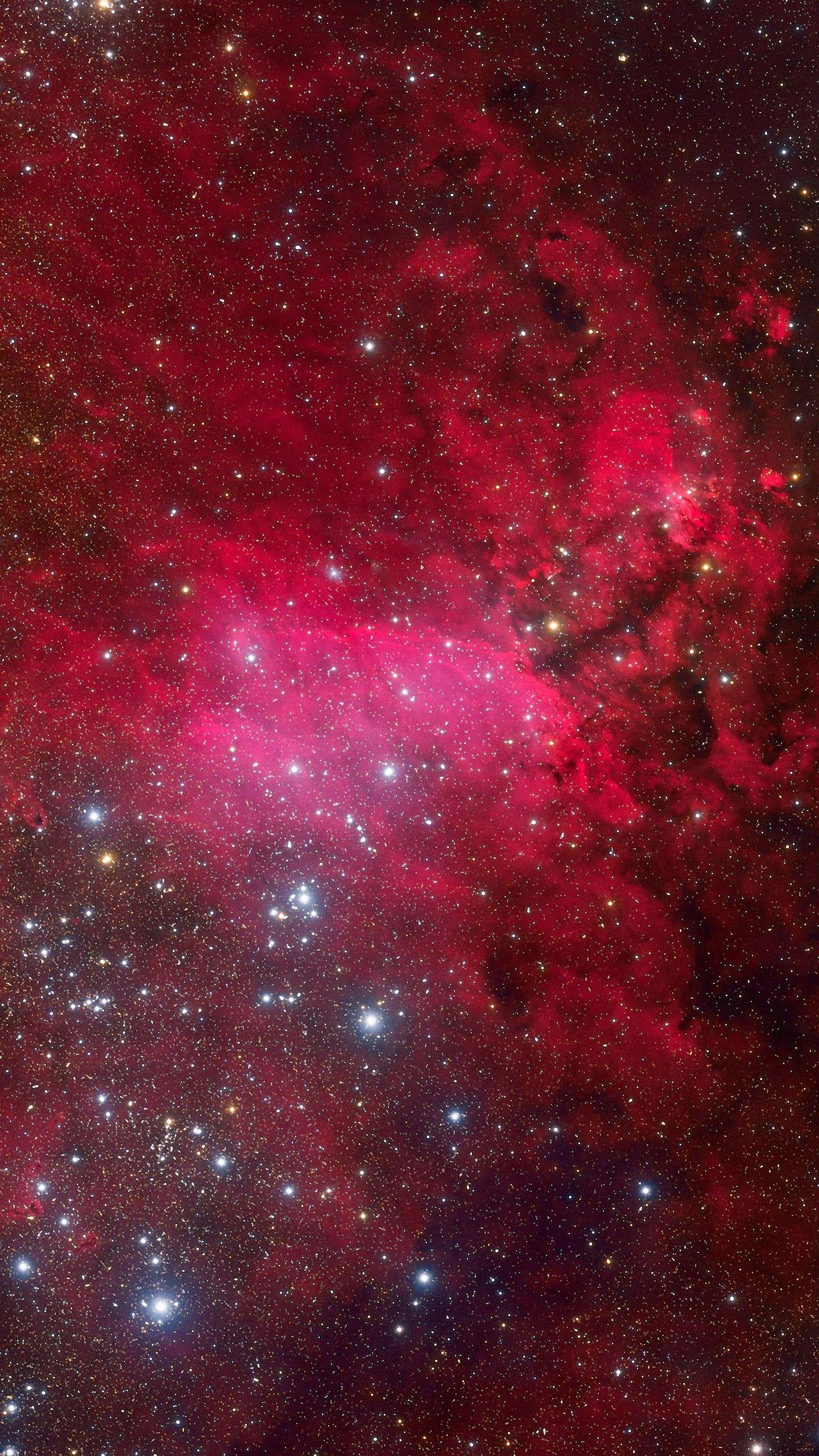 Red Nebula Space lg smartphone Wallpaper HD Mobile
