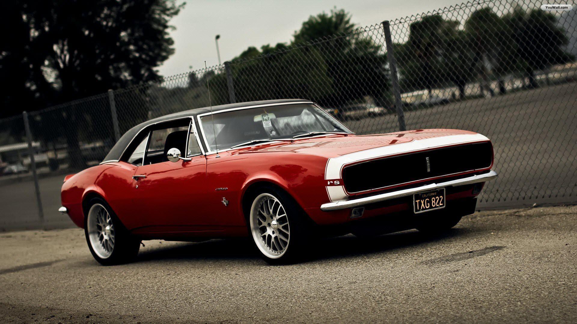 Red Muscle Cars HD Wallpaper