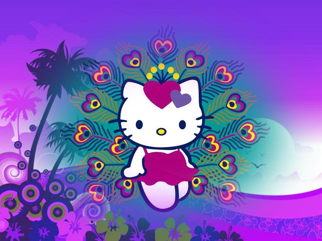 Free Purple Hello Kitty Wallpaper 1080p