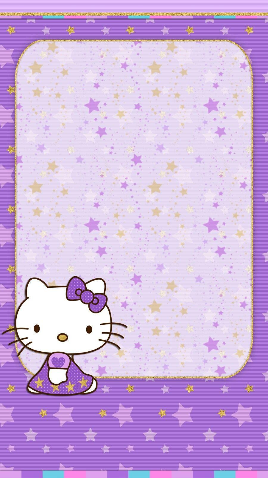 Pretty purple  Hello kitty backgrounds Hello kitty wallpaper Kitty