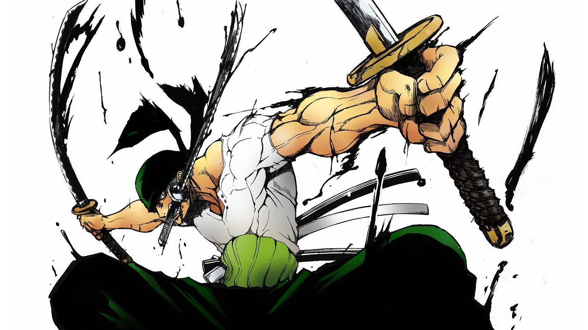 Roronoa Zoro 3 Sword Style One Piece. Wallpaper