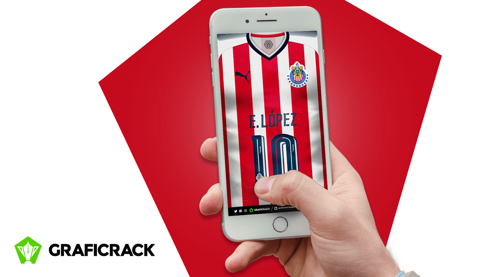 WALLPAPERS CHIVAS DEL GUADALAJARA. LOCAL AP. 2017 / CL. 2018 (HD)