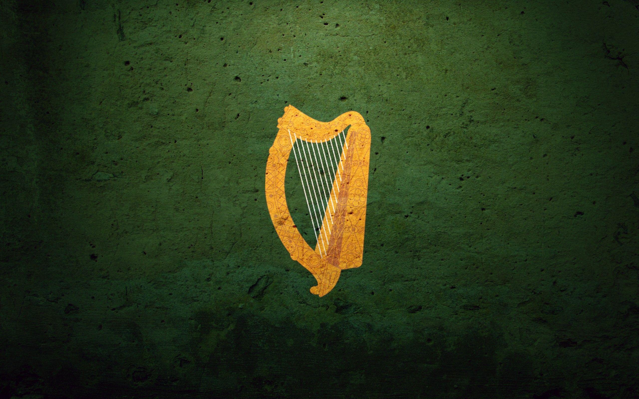 Ireland flags Coat of arms harp irish harp / 2560x1600 Wallpaper