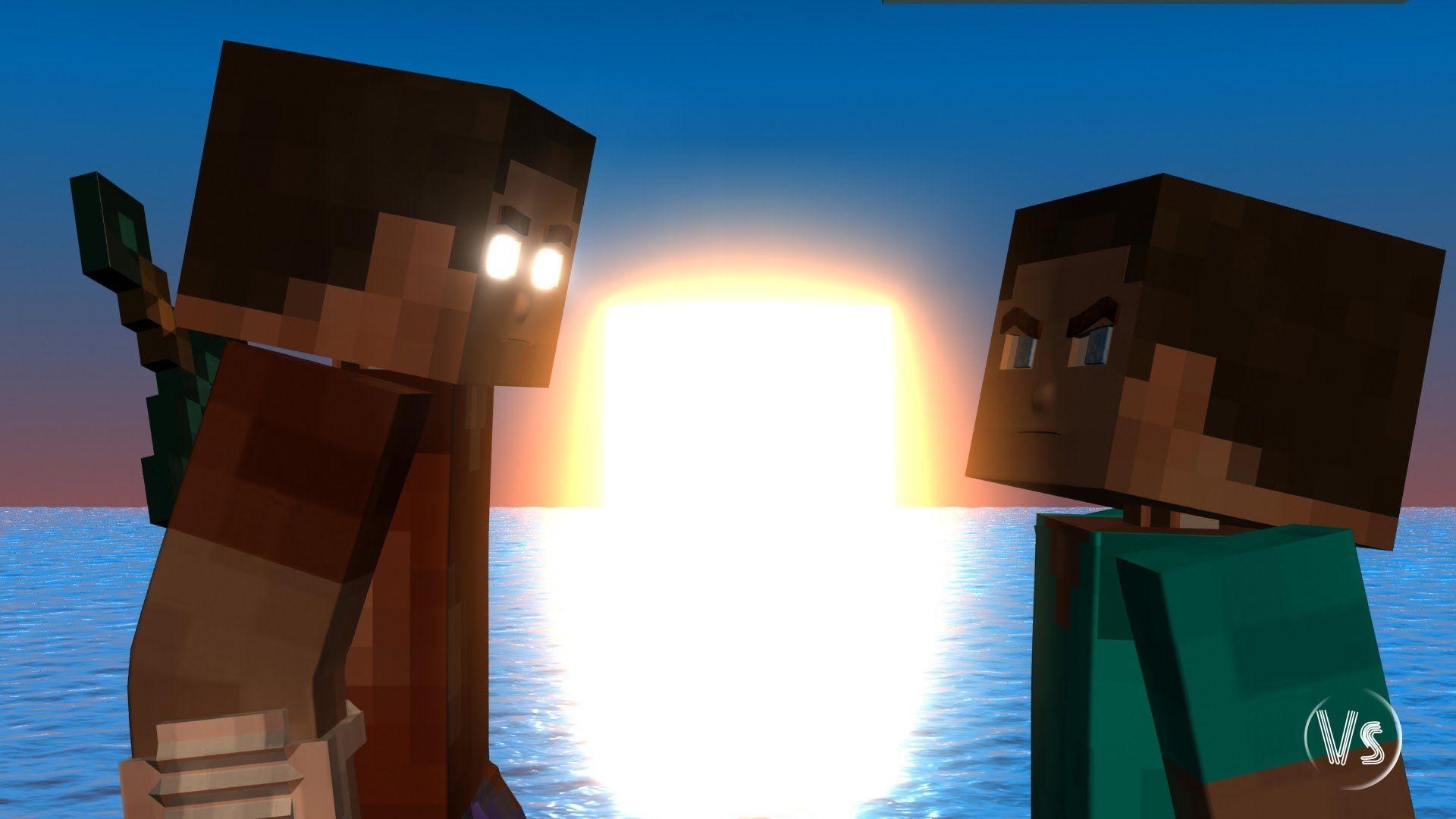 Minecraft Wallpaper Herobrine Vs Steve. Minecraft Wallpaper