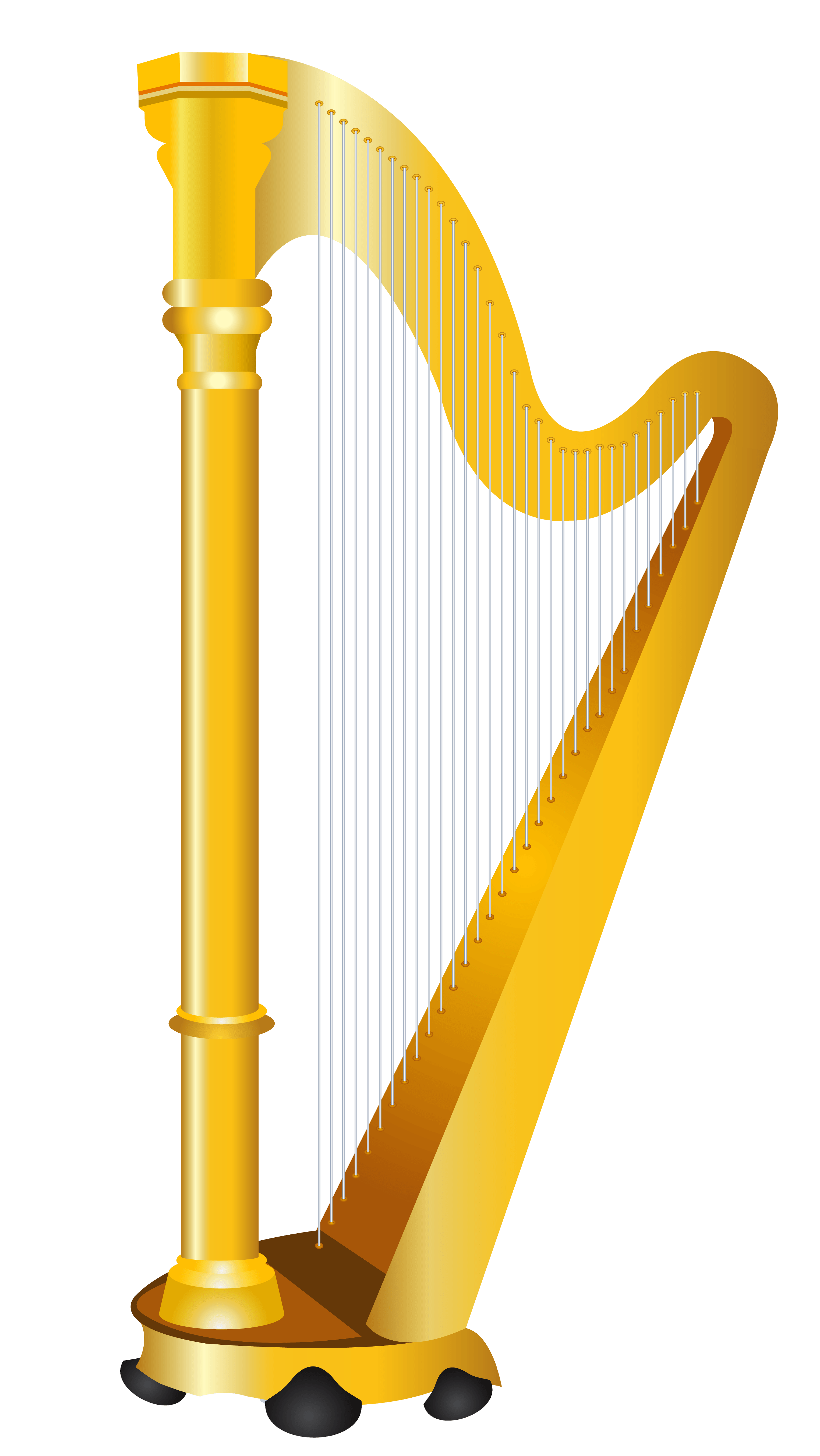 Golden Harp PNG Clipart Picture