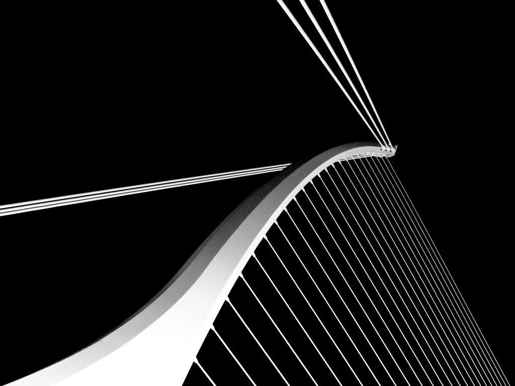 Irish Harp Samuel Beckett Bridge In Dublin