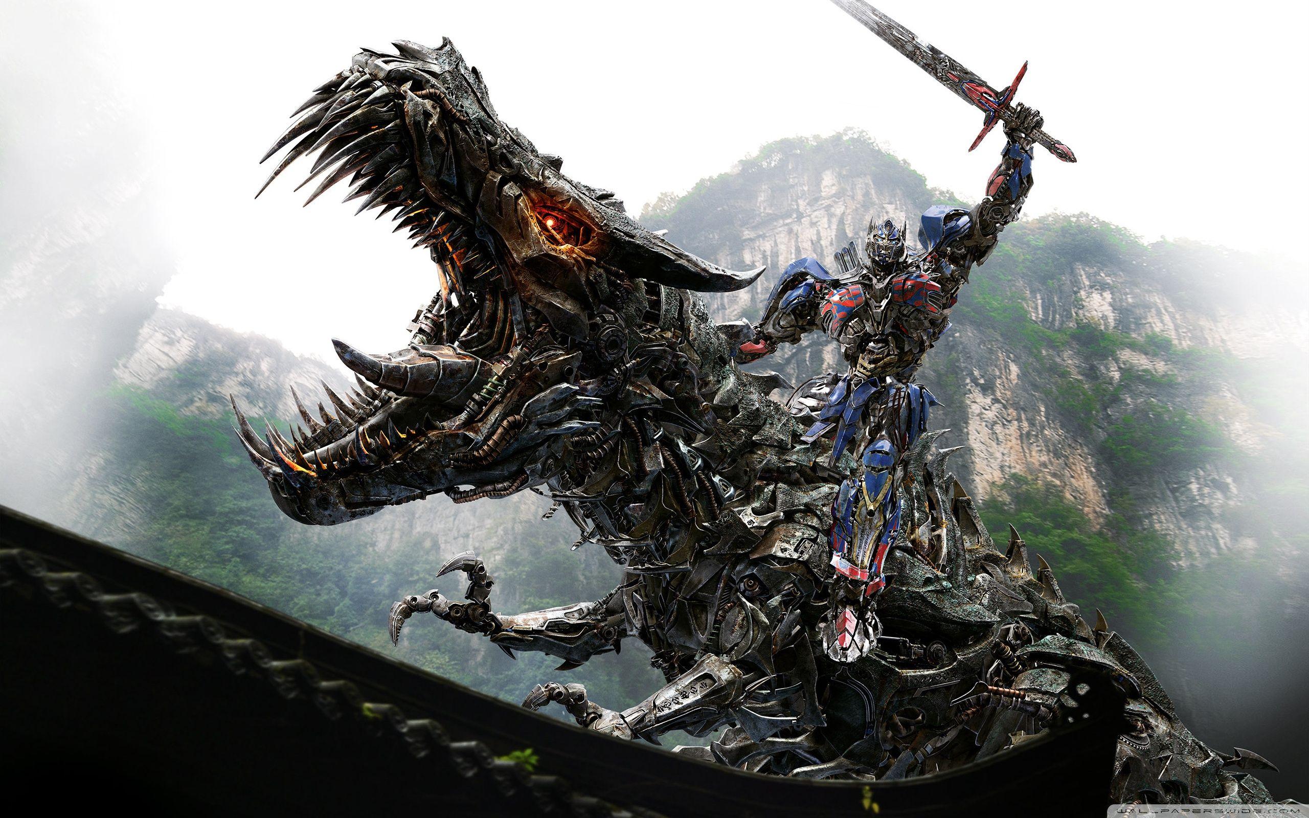 Transformers 4 Optimus Prime Vs Dinobot ❤ 4K HD Desktop Wallpaper