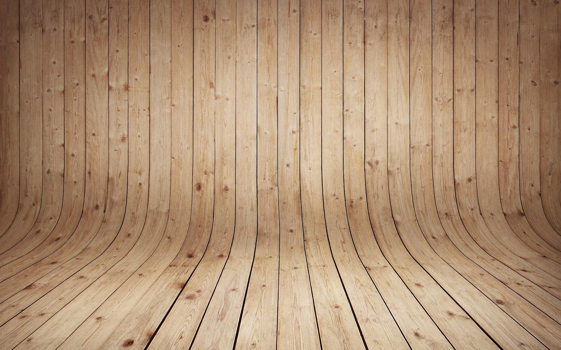 HD Wood Grain Curved Floor Wallpaper