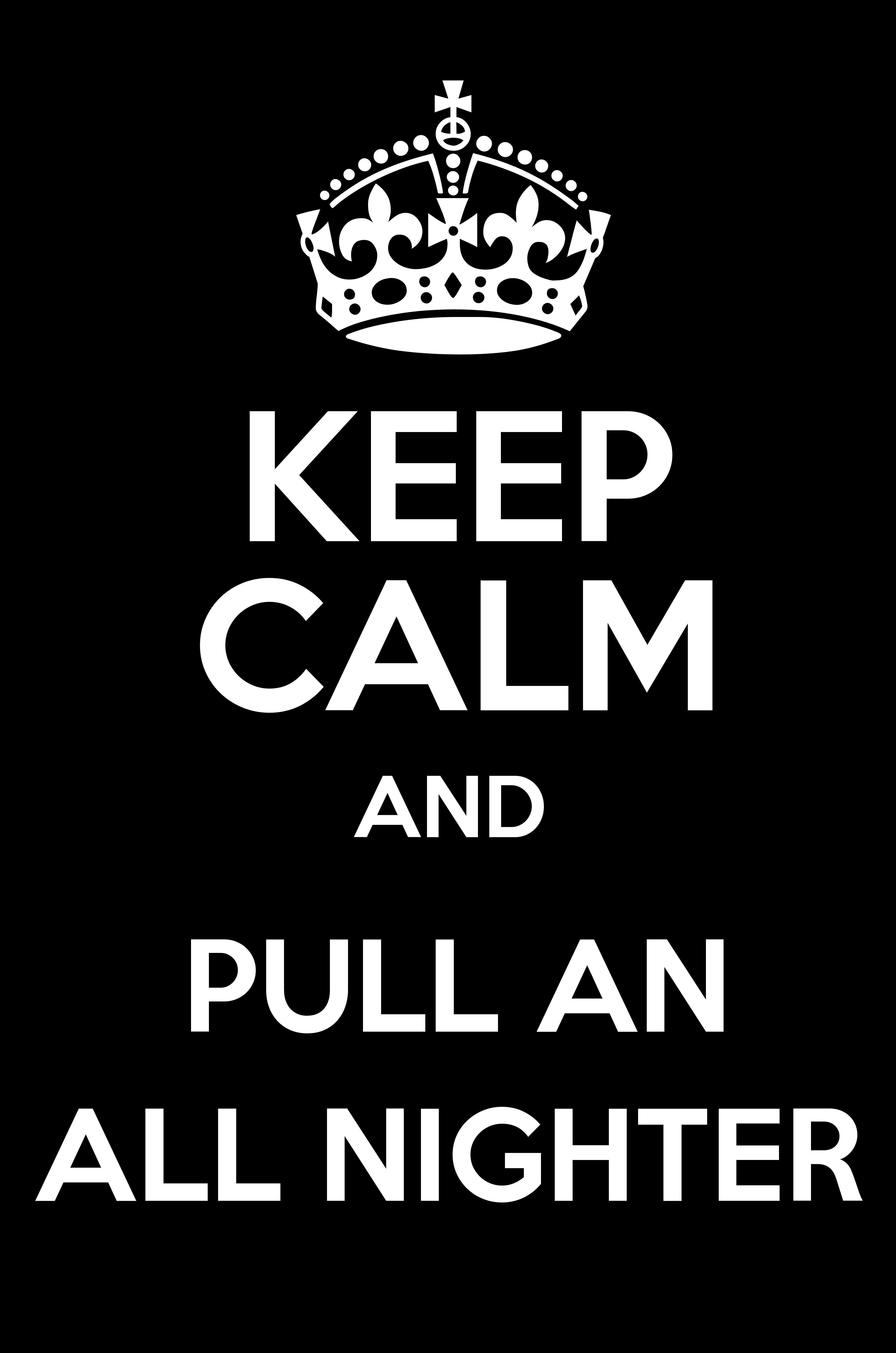 KEEP CALM AND PULL AN ALL NIGHTER Calm and Posters Generator