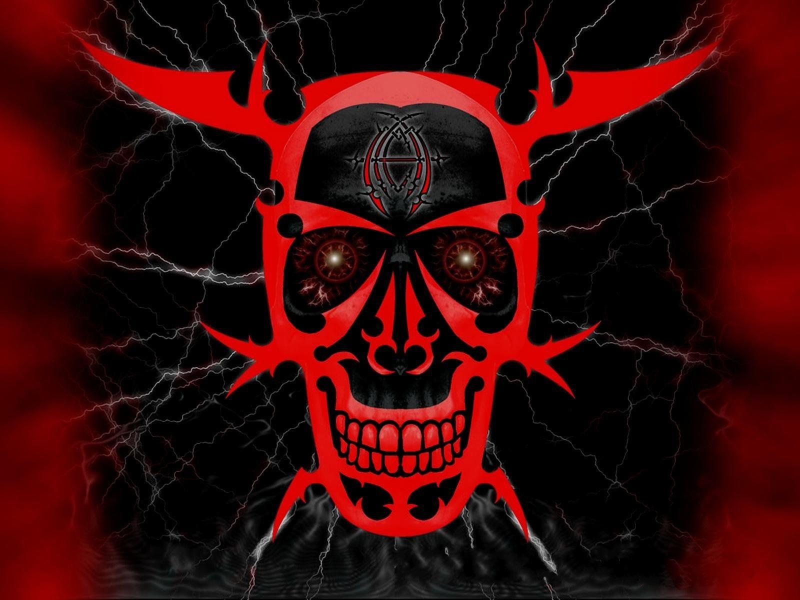Red Skull Devil Smile HD Wallpaper