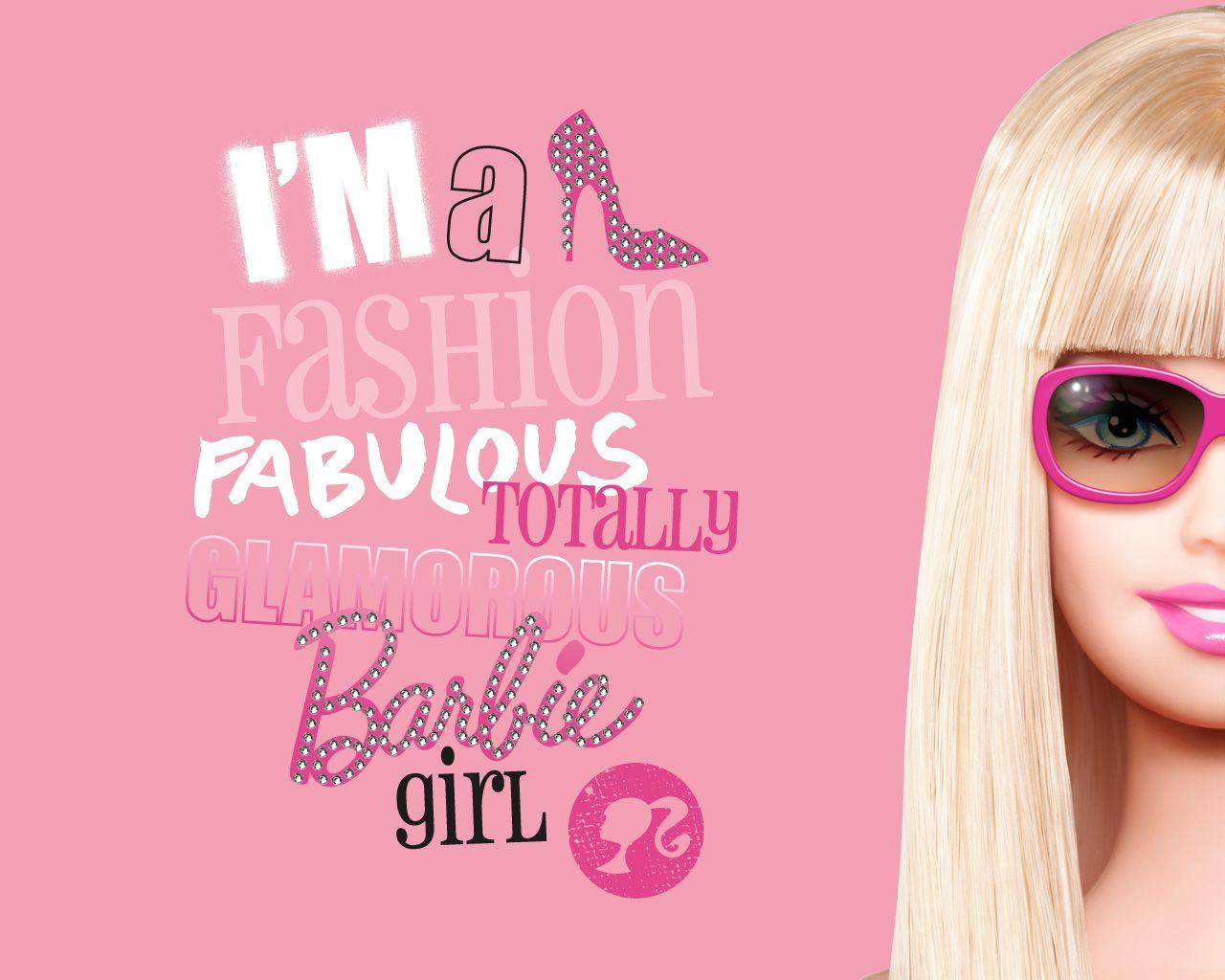 Barbie Logo Wallpaper Black And Pink