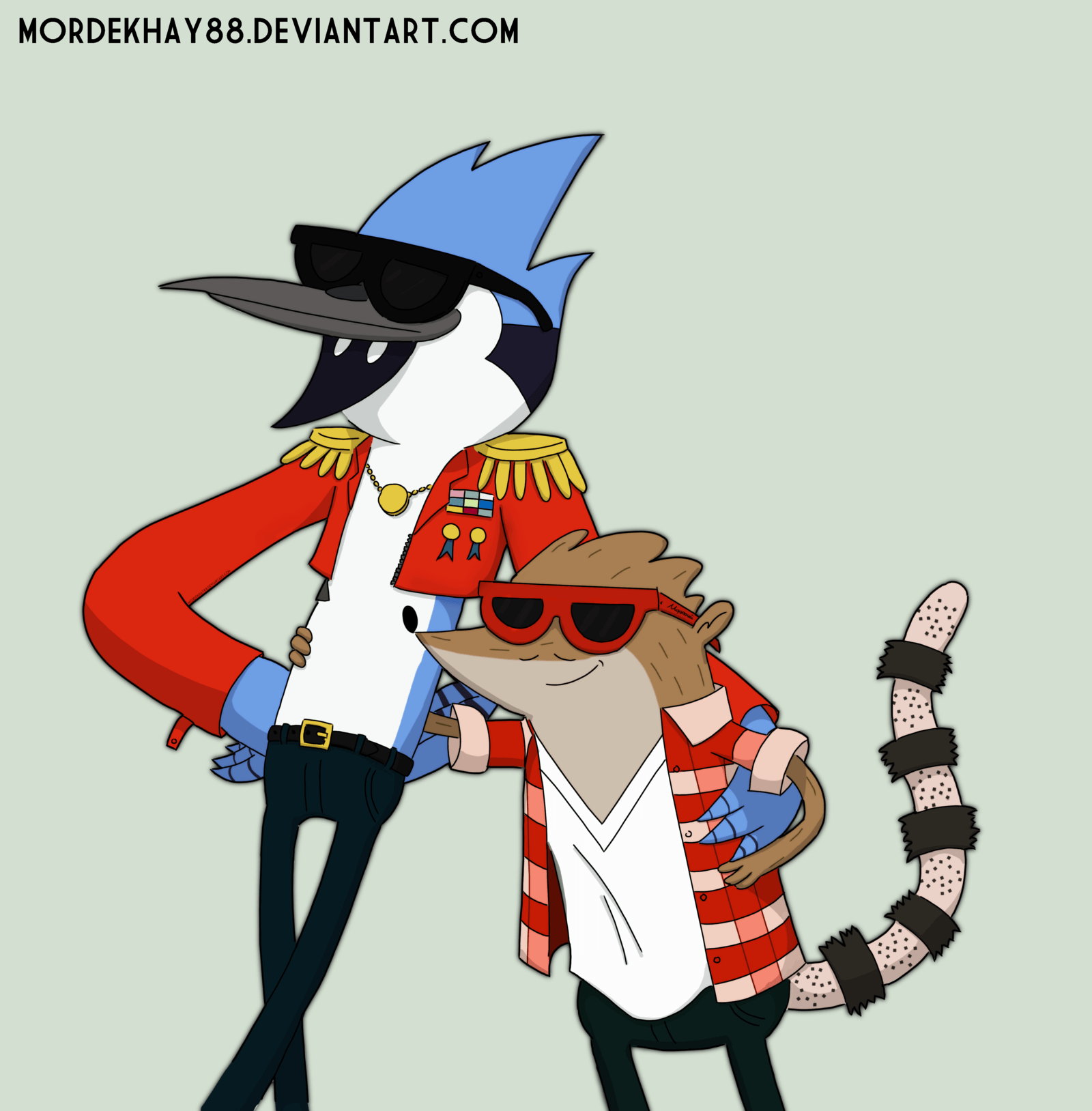 Future Mordecai and Rigby (Digital) by =Mordekhay88