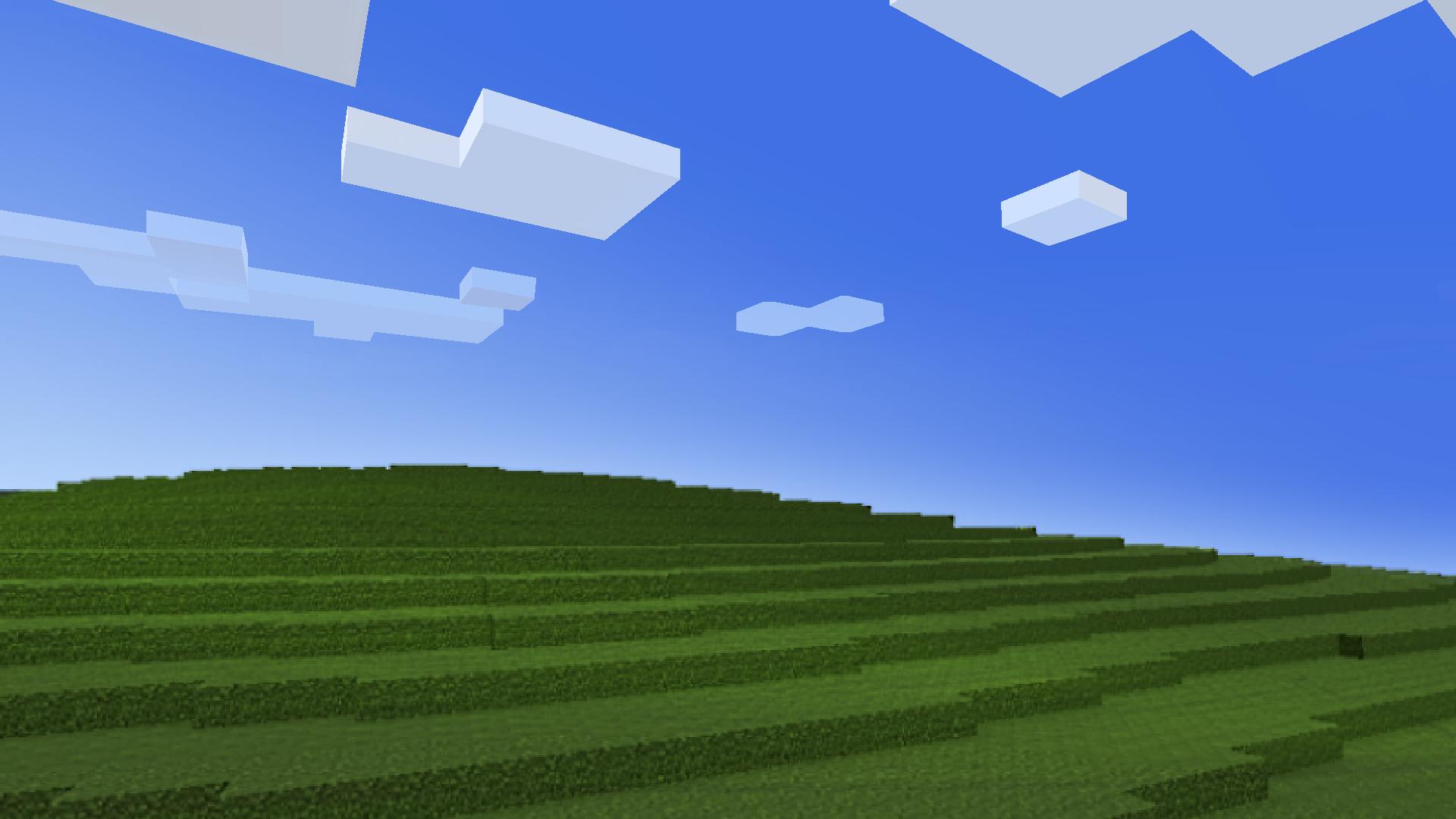 I tried to recreate the Windows XP background, Bliss, in Minecraft